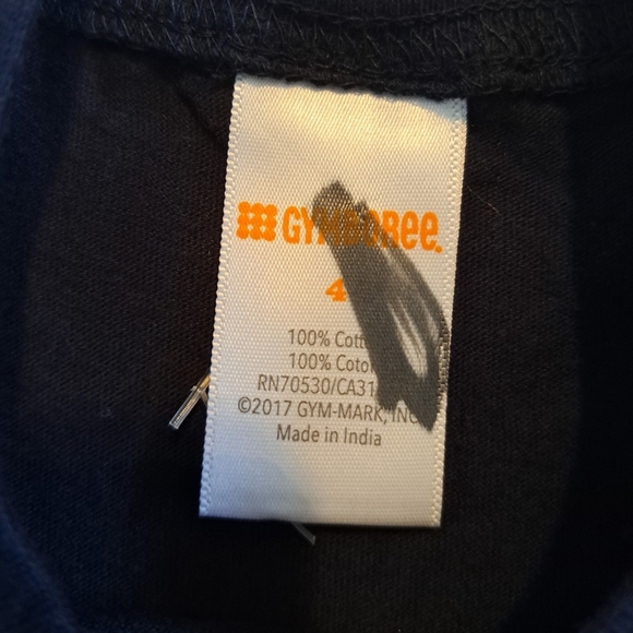 Gymboree Outlet boys size 4 short sleeve navy snack shirt NWOT mark on tag - Picture 2 of 3